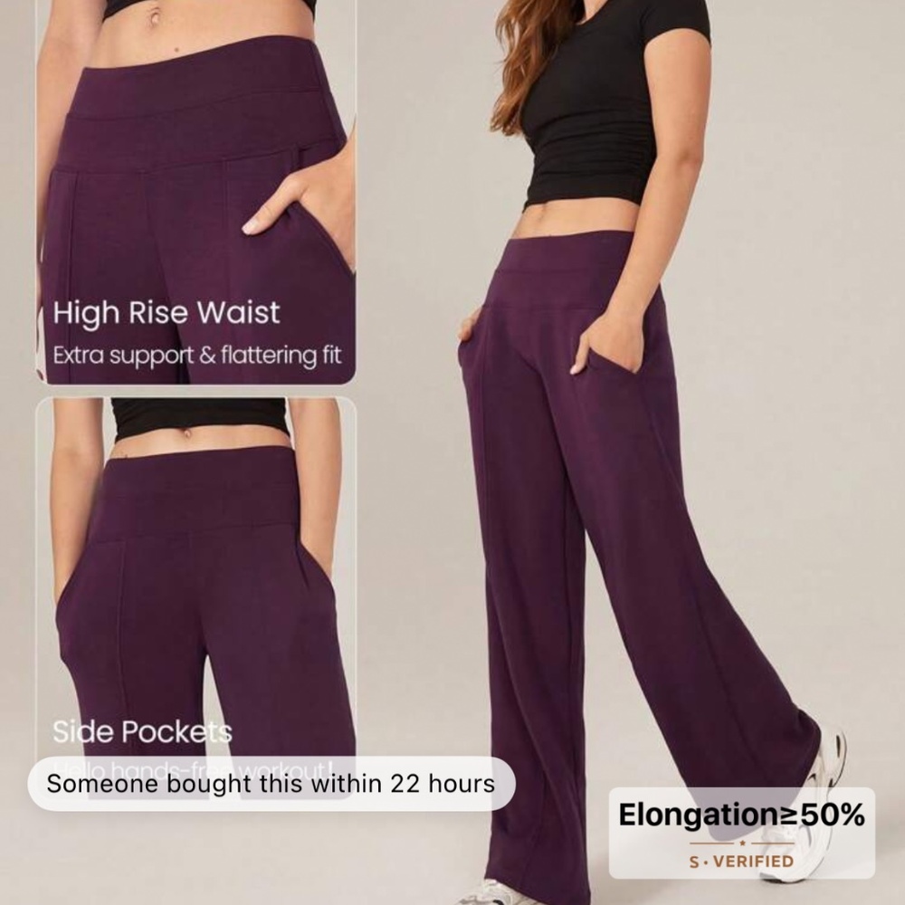 Glowmode “cherry cola” high waist wide leg trousers/leggings/sweatpants